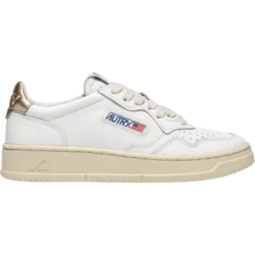 Sneakers, male, , Size: 7 US White Leather Tennis Sneaker - Autry - Modalova