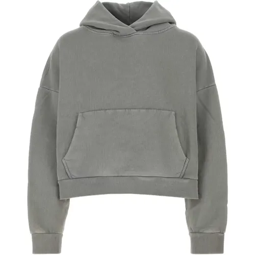 Hoodies, male, , Size: 2XS Oversize Grey Cotton Sweatshirt - Entire Studios - Modalova