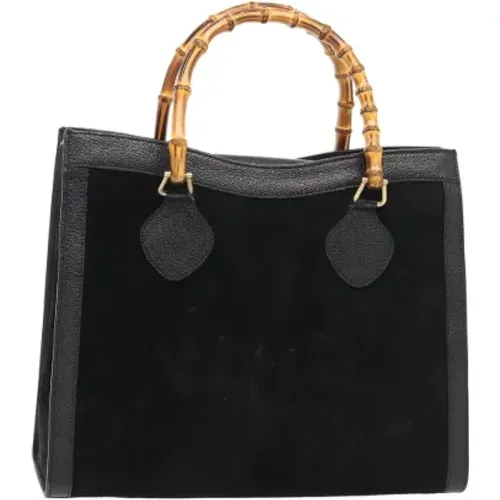 Pre-owned Tote Bags, female, , Size: ONE SIZE Pre-owned Suede handbags - Gucci Vintage - Modalova