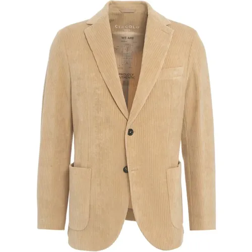 Beiger Blazer Aw24 Herrenbekleidung , Herren, Größe: M - Circolo 1901 - Modalova