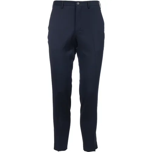 Suit Trousers, male, , Size: S Slim Wool Pants with Pockets - Incotex - Modalova