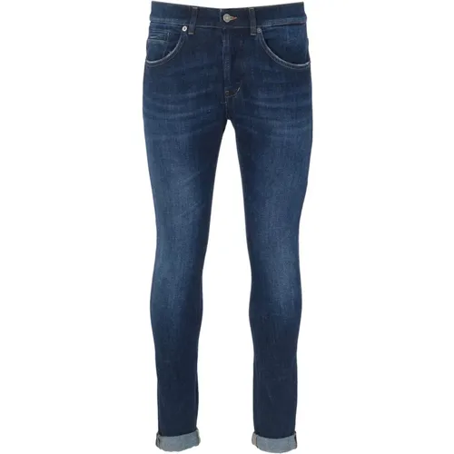 Skinny Denim Jeans in Gewaschenem Blau , Herren, Größe: W31 - Dondup - Modalova