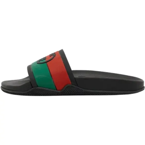Pre-owned Rubber sandals , female, Sizes: 11 UK - Gucci Vintage - Modalova