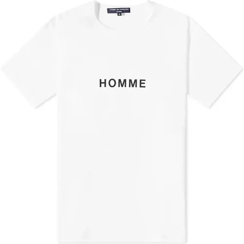 Stilvolles Weißes T-Shirt für Männer , Herren, Größe: M - Comme des Garçons - Modalova