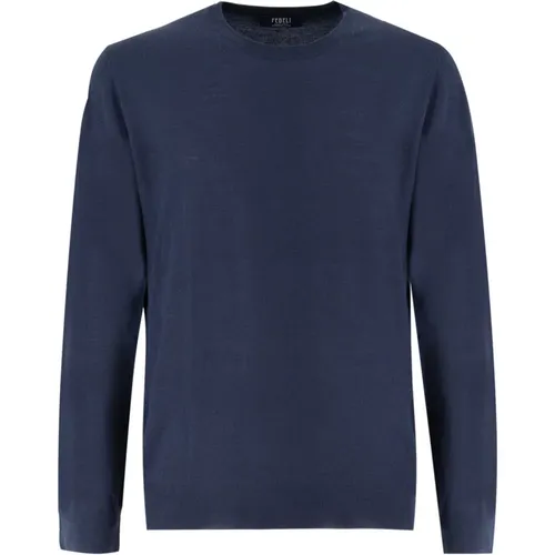 Luxurious Crew Neck Jumper , male, Sizes: L, 2XL, 3XL, XL - Fedeli - Modalova