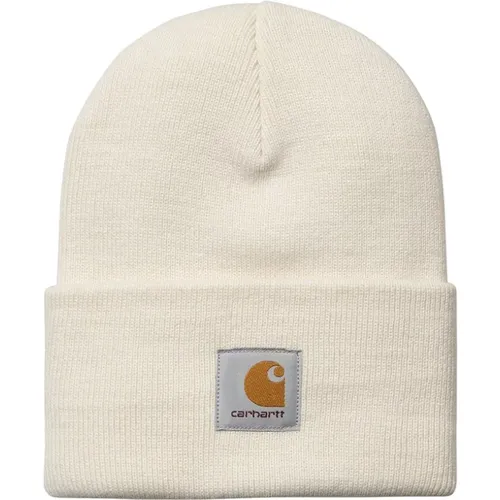 Ribbed Logo Beanie Hat , male, Sizes: ONE SIZE - Carhartt WIP - Modalova