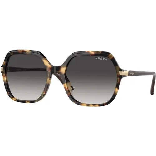 Verlauf Grau und Schwarz Rahmen Sonnenbrille , Damen, Größe: 56 MM - Vogue - Modalova