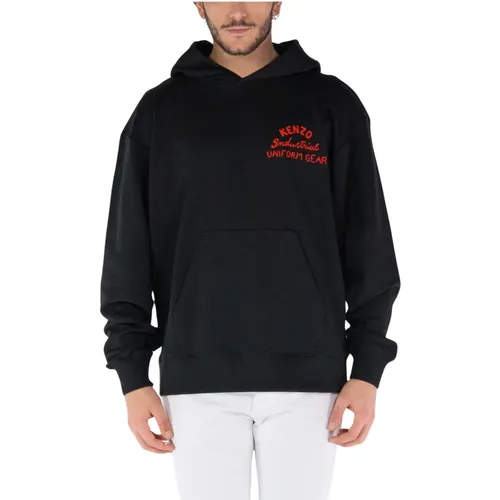 Oversize Drawn Varsity Hoodie , male, Sizes: M - Kenzo - Modalova