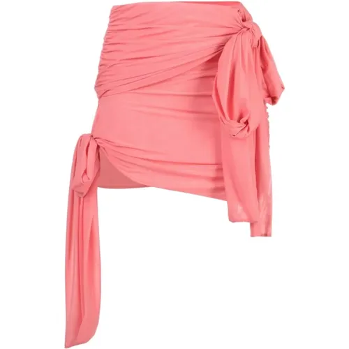 Asymmetric Ruched Skirt , female, Sizes: 2XS, S - Blumarine - Modalova