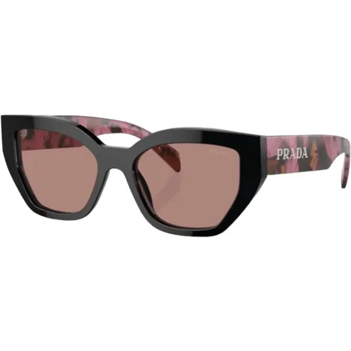Cat-Eye Havana Sunglasses , female, Sizes: 53 MM - Prada - Modalova