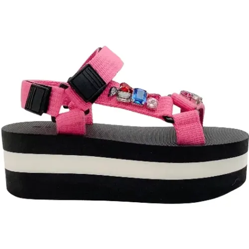 Canvas sandals , female, Sizes: 7 UK - Marni - Modalova