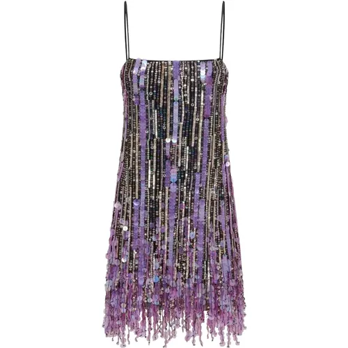 Sequin Mesh Dress , female, Sizes: XS - Amen - Modalova