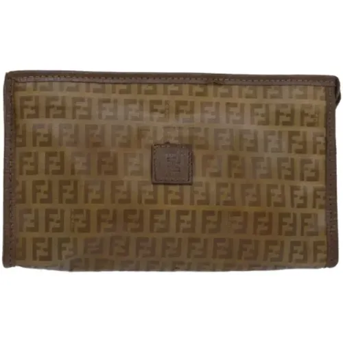 Pre-owned Clutches, female, , Size: ONE SIZE Pre-owned Canvas clutches - Fendi Vintage - Modalova