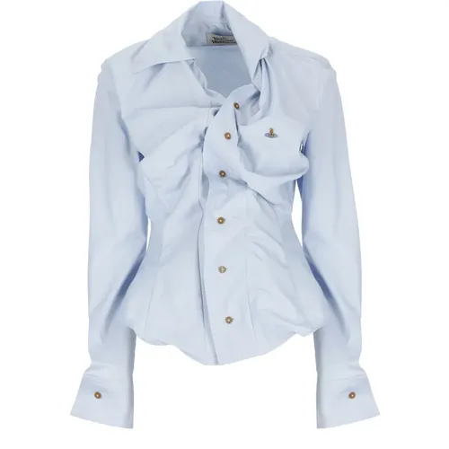 Hellblaue Asymmetrische Kragenbluse - Vivienne Westwood - Modalova