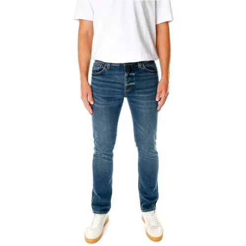 Slim Straight Denim Jeans , Herren, Größe: W30 L32 - Nudie Jeans - Modalova