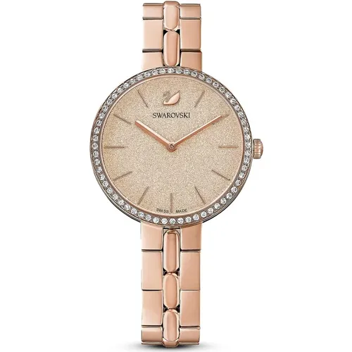 Cosmopolitan Uhr - Schweizer Eleganz in Rosa mit Roségoldfarbenem Metallarmband , Damen, Größe: ONE Size - Swarovski - Modalova