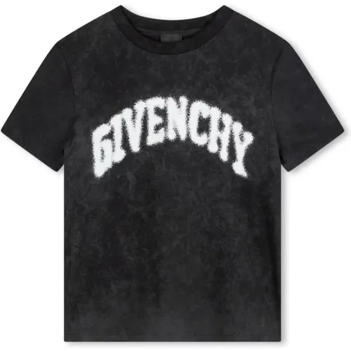 Schwarzes Acid-Wash Jersey Crew Neck T-Shirt - Givenchy - Modalova