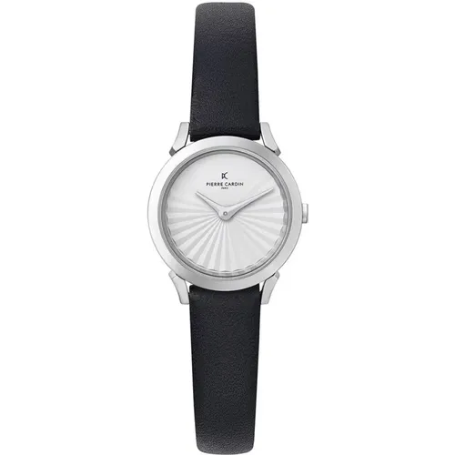 Watches, female, , Size: ONE SIZE Elegant Quartz Leather Strap Watch - Pierre Cardin - Modalova