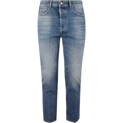Schmal geschnittene Jeans, Blau-Grüne Kombination , Herren, Größe: W30 - Golden Goose - Modalova