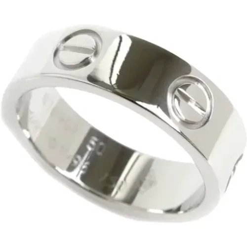 Pre-owned Jewellery, female, , Size: ONE SIZE Pre-owned White Gold rings - Cartier Vintage - Modalova