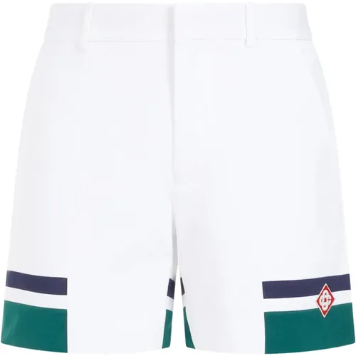 Weiße Tailoring-Shorts mit Streifen - Casablanca - Modalova