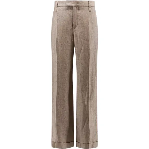 Leinenhose mit Ausgestelltem Saum - BRUNELLO CUCINELLI - Modalova