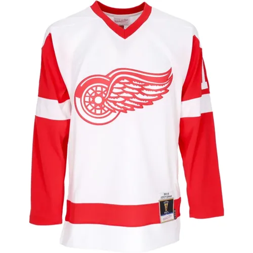 Vintage Detroit Red Wings Hockey Jersey , Herren, Größe: L - Mitchell & Ness - Modalova