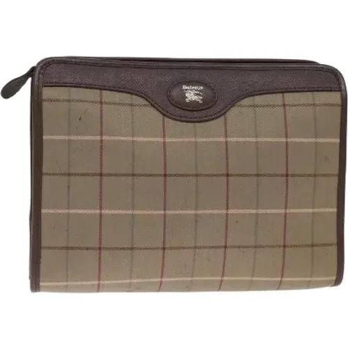 Pre-owned Clutches, female, , Size: ONE SIZE Pre-owned Canvas clutches - Burberry Vintage - Modalova