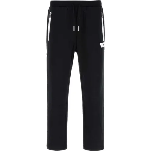 Schwarze Stretch-Baumwoll-Jogger - Boss - Modalova