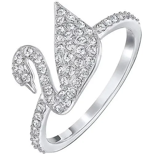 Iconic Swan Pavé Ring White , female, Sizes: ONE SIZE - Swarovski - Modalova