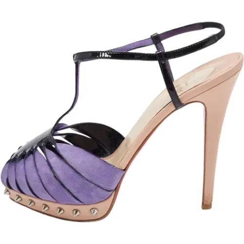Pre-owned Leather sandals , female, Sizes: 5 1/2 UK - Christian Louboutin Pre-owned - Modalova