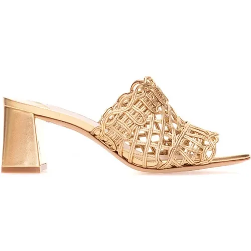 Golden Mules with Style Fhs21017 , female, Sizes: 4 1/2 UK, 7 UK - Sophia Webster - Modalova