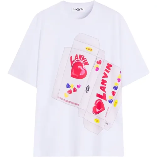 Bonbon-Print T-Shirt , Herren, Größe: M - Lanvin - Modalova