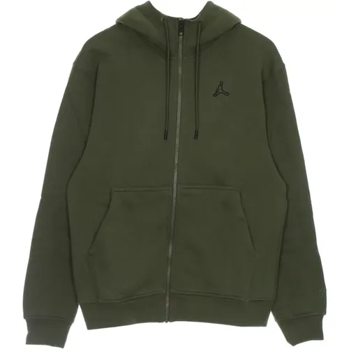 Zip-throughs, male, , Size: L Essentials Fleece Full-zip Hoodie Olive - Jordan - Modalova