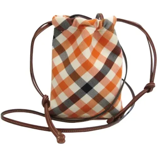 Pre-owned Bucket Bags, female, , Size: ONE SIZE Pre-owned Canvas shoulder-bags - Burberry Vintage - Modalova