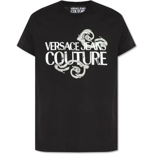 T-Shirt mit Logo-Print - Versace Jeans Couture - Modalova