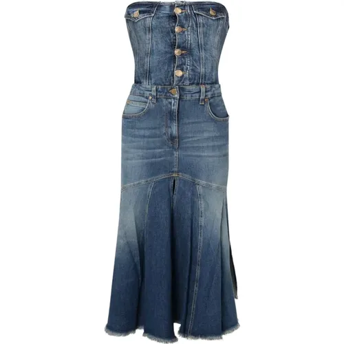 Vintage Denim Kleid 103178 , Damen, Größe: M - pinko - Modalova