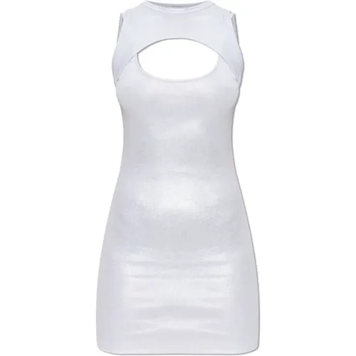 Short Dresses, female, , Size: XS Dress with Decorative Cutouts - Off White - Modalova