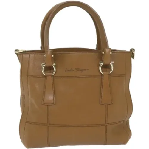 Pre-owned Tote Bags, female, , Size: ONE SIZE Pre-owned Leather handbags - Salvatore Ferragamo Pre-owned - Modalova