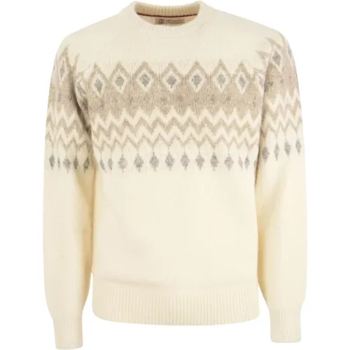 Stylish Knit Sweater , male, Sizes: XL, L, M - BRUNELLO CUCINELLI - Modalova
