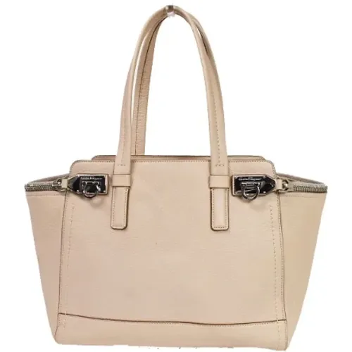 Pre-owned Tote Bags, female, , Size: ONE SIZE Pre-owned Leather totes - Salvatore Ferragamo Pre-owned - Modalova