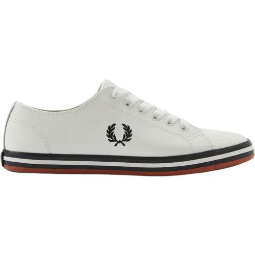 Klassische Ledersneaker mit Lorbeerstickerei , Herren, Größe: 43 EU - Fred Perry - Modalova