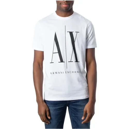 Stilvolles Logo AX T-Shirt für Männer , Herren, Größe: S - Armani Exchange - Modalova