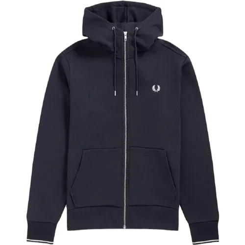 Zip-throughs, male, , Size: XL Men's Clothing Sweatshirts Ss24 - Fred Perry - Modalova