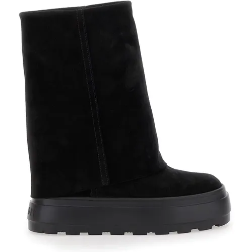 Suede Platform Boots Round Toe , female, Sizes: 8 UK, 5 UK, 3 UK, 7 UK, 6 UK, 4 1/2 UK, 5 1/2 UK, 4 UK - Casadei - Modalova