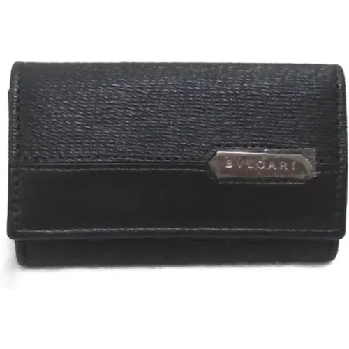 Pre-owned Wallets, male, , Size: ONE SIZE Pre-owned Leather key-holders - Bvlgari Vintage - Modalova