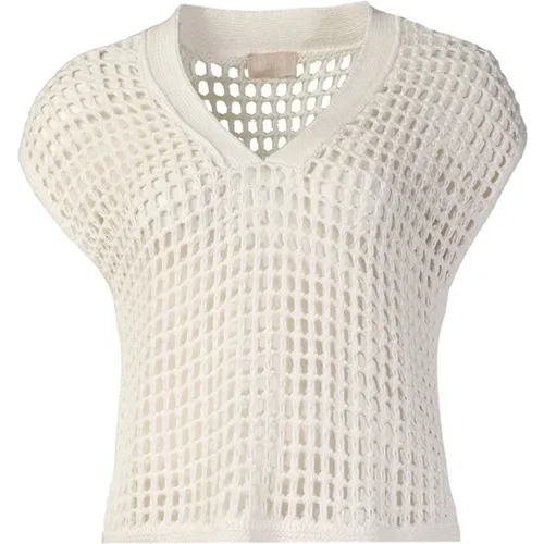 Luxus Pullover Bianco , Damen, Größe: L - Liu Jo - Modalova