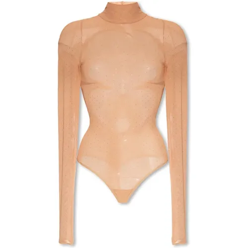 Bodysuit mit schimmernden Applikationen , Damen, Größe: L - Nensi Dojaka - Modalova