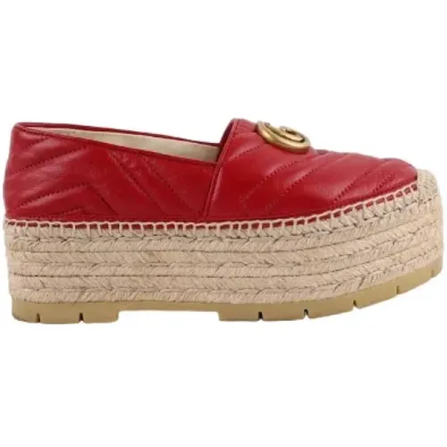 Pre-owned Leather espadrilles , female, Sizes: 2 UK - Gucci Vintage - Modalova