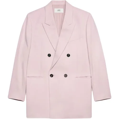 Powder Oversized Jacket , female, Sizes: S, XS - Ami Paris - Modalova